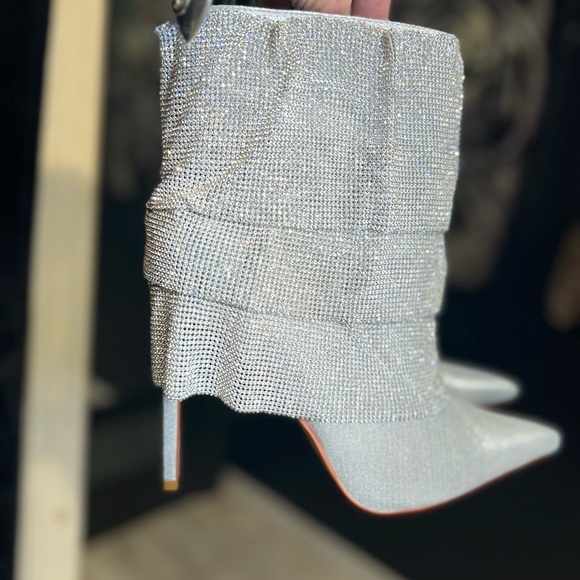 🔥🔥 AZALEA WANG Chilton Chainmail Draped Booties🔥🔥NWT SZ 11 - Picture 12 of 15